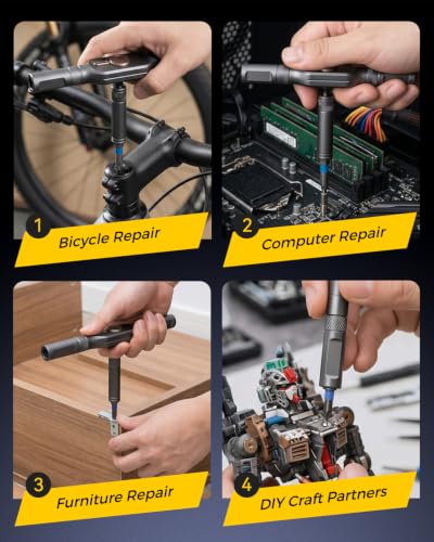 LIFEGOO Ratchet Screwdriver Set: 71 in 1 Magnetic Screwdriver Sets, S2 Steel Bits & Flexible Shaft Suitable for Precision Electronics, Furniture Assembly & Bicycle Repair Tools - size: 71 in 1