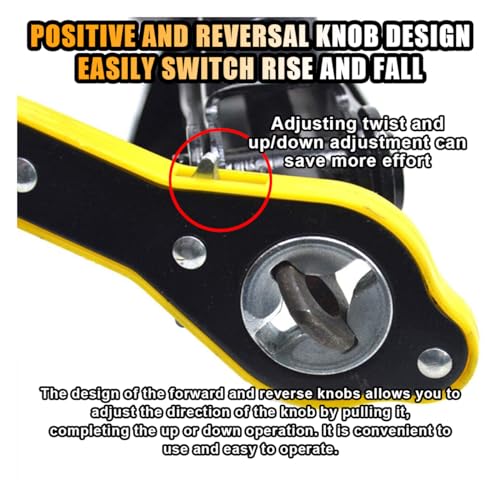 GLSOWEE Car Jack Ratchet Wrench, Universal 360 Swivel Lug Jack with Long Handle, Auto Labor-Saving Scissor Wrench for Small Car SUV