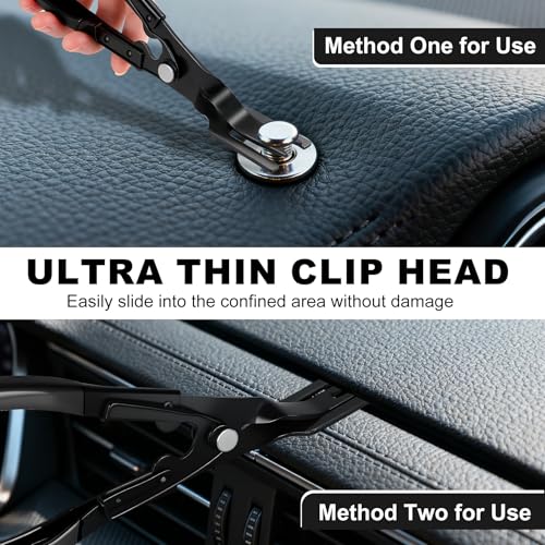 3 PCS Clip Removal Tool,Clip Pliers Fastener Remover,Car Trim Rivet Removal Pry Tool for Automotive Door Panel,Upholstery,Dashboard Black - color: black