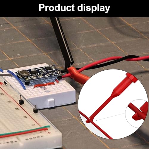2PCS Multimeter Automotive Test Leads Kit with Wire Piercing Probe Clip, 4mm Banana Plug Extension Test Leads and Insulation Puncture Probe Set for Diagnostic Electrical Testing