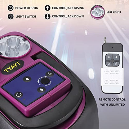 TYAYT Electric Car Jack Kit, 5 Ton Cordless Hydraulic Car Jack, 12V Portable Car Jack with LED Light for SUV MPV Sedan, Lifting Range 6.6 to 17.5 Inch（Purple） - size: 5Ton Cordless Jack (Purple)