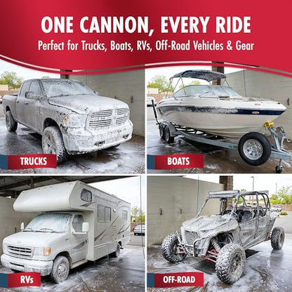 Foam Cannon for Pressure Washer, 1L Car Wash Foam Sprayer | Snow Foam Blaster, 1/4" Quick Connect, Adjustable Nozzle, Thick Clingy Foam