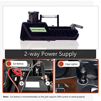 E-HEELP 15 Ton Electric Hydraulic Jack, 12V DC Heavy Duty Truck Floor Jack with LED Light for RV, SUV, Van, Sedan, Trucks (7.8-20.4 Inch Lift Range)