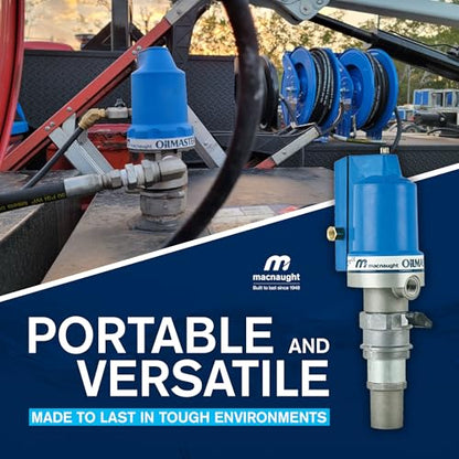 Macnaught Ratio 5:1 Air Operated Pneumatic Oil Transfer Pump. Engine and gear oils up to SAE140, auto trans, hydraulic fluid and anti-freeze/anti-boil (NOT for Gasoline or Diesel)