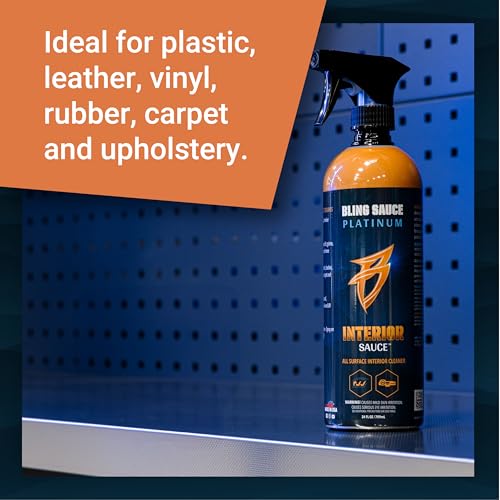 Bling Sauce Interior Sauce, All Surface Auto Interior Cleaner, 24 oz | All-surface cabin cleaner lifts grime from dashboards, vinyl, leather and plastic while leaving a clean matte finish - style: Interior Sauce