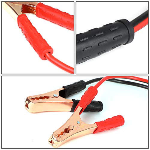 Auto Dynasty Heavy Duty 12Ft 8Gauge Booster Cable Power Jumper 250AMP Emergency Battery Start Car/Motorcycle - size: 12Ft / 8-Gauge