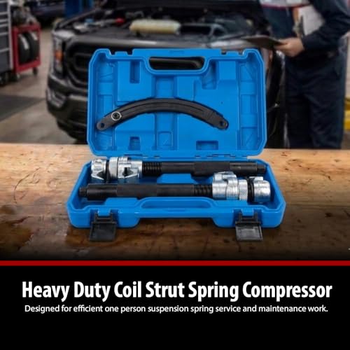 ANDPLAY Heavy Duty Coil Spring Compressor Tool Set 45# Steel, 2645 lbs Max Load, 23–280 mm Wide Jaw Capacity, Safe Strut Removal & Installation Kit Black