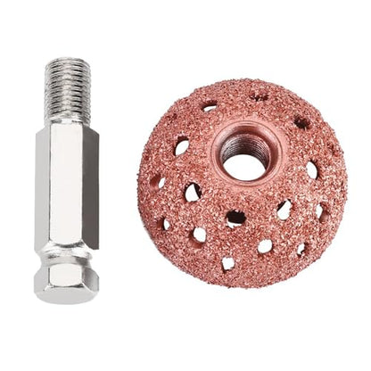 2PCS Low Speed Tire Buffer Wheel, 1.5" /38mm Grinding Wheel Head Tire Patch Roller 3/8"-24 Thread for Drill,70 Coarse Grit Buffing Wheel with Linking Rod Car Glue Tread Sidewall Tire Repair Kit