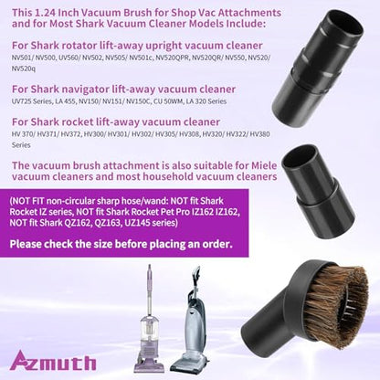 25mm Soft Horsehair Vacuum Brush Attachment with Vacuum Hose Adapter for Shark Vacuum Attachments, Vacuum Attachment for Shop Vac and Most Household Vacuum Cleaner - 3 Pcs - style: 3 Pcs