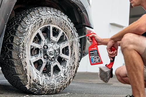 Mothers Foaming Wheel & Tire Cleaner, 1 Gallon (05902) | Foaming Action Lifts Brake Dust & Grime, Safe for Factory-Coated Wheels, Restores, Cleans, Finishes Fast, Spot-Free Rinse - size: 128 Ounce (Pack of 1)