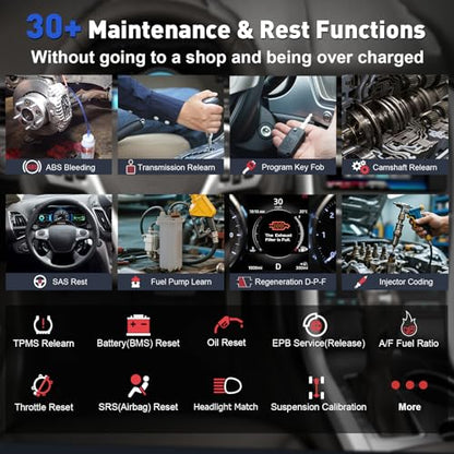 OBD2 Scan Tool for Ford Lincoln Mercury Vehicles, All Systems Diagnostic Scanner Transmission Live Data ABS SAS EPB Car Code Reader with Engine Check Oil Reset Bi-Directional Functions, etc