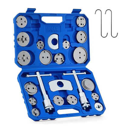 Orion Motor Tech 24pc Brake Caliper Compression Tool Set, Heavy Duty Brake Piston Compressor Tool and Wind Back Tool Kit for Brake Pad Replacement, Universal Disc Brake Caliper Tool Set with Blue Case - size: 24pc