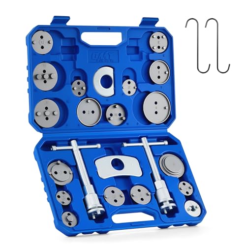 Orion Motor Tech 24pc Brake Caliper Compression Tool Set, Heavy Duty Brake Piston Compressor Tool and Wind Back Tool Kit for Brake Pad Replacement, Universal Disc Brake Caliper Tool Set with Blue Case - size: 24pc