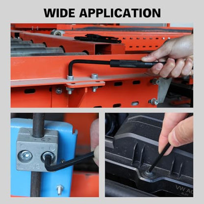 ELEAD 15-Piece SAE Hex Key Allen Wrench Set with Extension Bar, 3/64-3/8 Inch, Long Arm Ball End Design, Heat-Treated S2 Steel - style: 15PCS SAE
