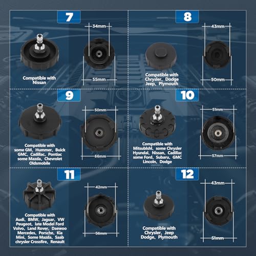 12 PCS Brake Master Cylinder Bleeder Kit Brake Master Cylinder Adapter Kit Brake Bleeder Kit 12PCS Brake Bleeder Adapter Set with 1 Japanese Quick Connector - size: 12 PCS Brake Bleeder Kit