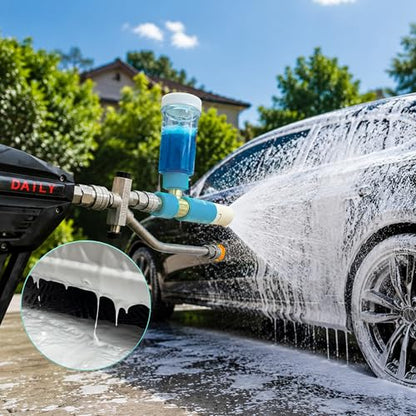 Tool Daily Mini Foam Cannon with Dual Connector, 5 Power Washer Tips | Original Soap Foam Cannon for Car Washing, 1/4" Quick Connect, 3600 PSI - size: 100 ml