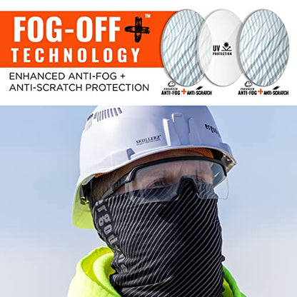 Ergodyne Unisex Skullerz Aegir Anti-scratch & Enhanced Anti-fog Safety Glasses - color: Clear Lens