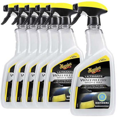 Meguiar's G3626 Ultimate Waterless Wash & Wax - 26 Oz Spray Bottle, 6 Pack - size: 26 Fl Oz (Pack of 6)