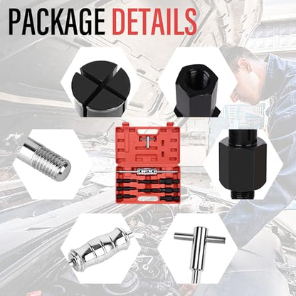 Motorcycle Blind Inner Bearing Puller Tool Kit, 8-32mm Collets Internal Bearing Removal Tool with Slide Hammer, 9 pcs Inner Bearing Extractor Kit - size: 9pcs with Slide Hammer