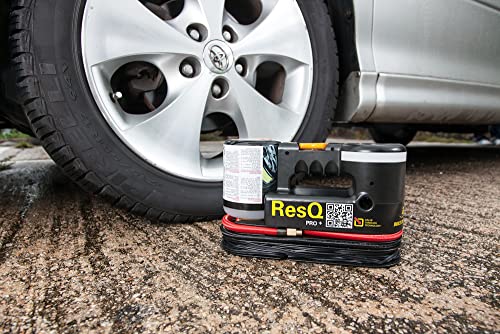 AIRMAN ResQ Pro+ Tire Repair Kit - Air Compressor Flat Tire Fix & Inflator Kit with Tire Foam Sealant, LED Light - Emergency Roadside Solution for Cars, SUVs, Minivans