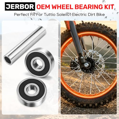 JERBOR Original Rear Wheel Hub Bearing Kit for Tuttio Soleil01 Drit Bike | OEM Anti-Rust Durable Stainless Steel Rear Wheel Bearing Replacement Set for Tutto Tutti Bike Accessories