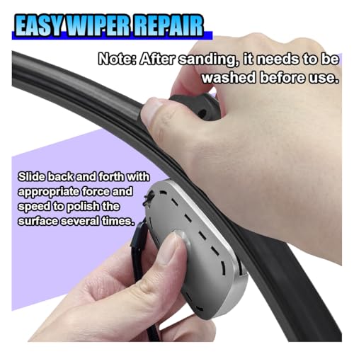 Car Windshield Wiper Repair Tool - Portable Double Sided Wiper Strip Restorer Car Windshield Wiper Regroover Tool - Windscreen Wiper Blade Cutter Cleaning Tools for Most Cars (Silver-2PCS) - color: Silver-2PCS