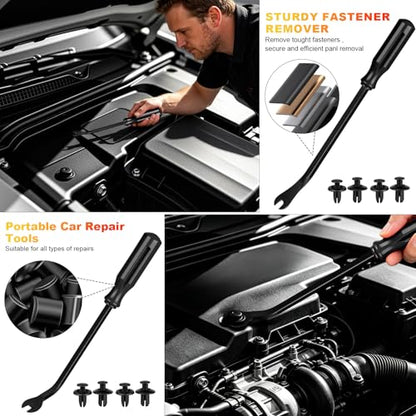 10 Pcs Car Trim Removal Tool Kit with Plastic Pry Tool and Clip Pliers for Car Panel Dashboard Door Clips and Upholstery,No Scratch Auto Trim Rivet Clip Removal Tool Set