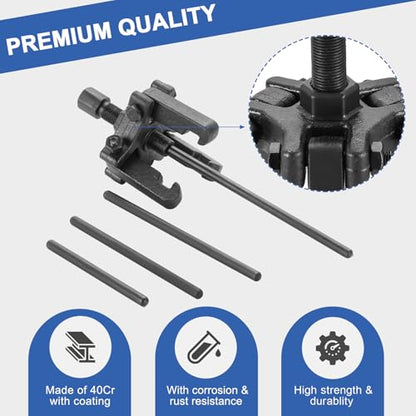 DASBET Harmonic Balancer Puller Kit, Adjustable 3-Jaw Pulley Puller Set for Removing Harmonic Dampers & Balancers Harmonic Damper Pulley Puller Set Compatible with Chevy GM Chrysler Cadillac Ford More