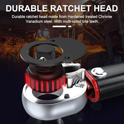 1/4" Drive Click Torque Wrench, 72 Tooth Dual-Direction Adjustable, Dual Scale, ±3% Accuracy, for Bicycle, Motorcycle, Automotive Repair and Maintenance - size: 1/4"