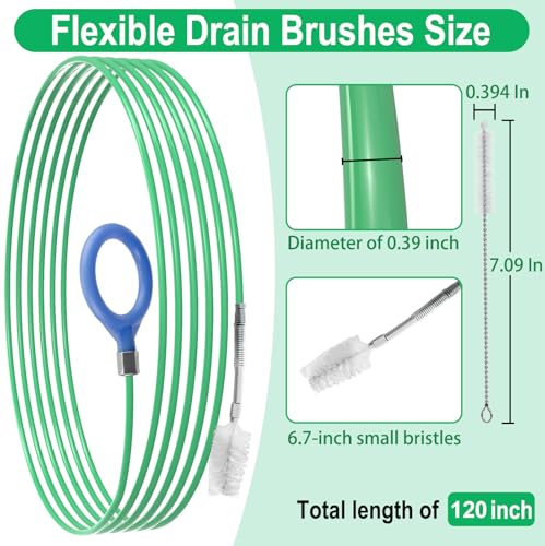 Auto Sunroof Drain Cleaning Tool, 120 Inch Flexible Tube Cleaning Brush, Drain Brush Extra Long Pipe Cleaners for Cars, Car Accessories, Car Sunroof Drain Hole Cleaner for Drains, Sewers, Windshields - size: 120 Inch