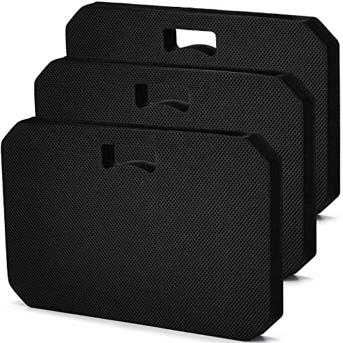 Hacaroa 3 Pack Extra Thick Kneeling Pad, EVA Foam Garden Kneeler Comfortable Knee Pad Cushion for Work, Gardening, Baby Bath, Exercise, Yoga, Water Resistant, Black - color: Black, size: Large