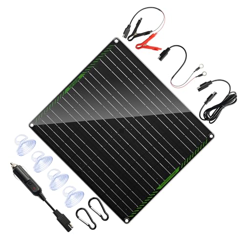 Topsolar 20W 18V Solar Panel Portable Battery Charger/Maintainer for Car, Motorcycle, Boat, RV, Trailer, Snowmobile - size: 20W