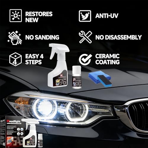 【2Pack】Headlight Restoration Kit, Advanced Car Headlight Restoration Kit - color: 2Pack:Headlight Restoration Kit