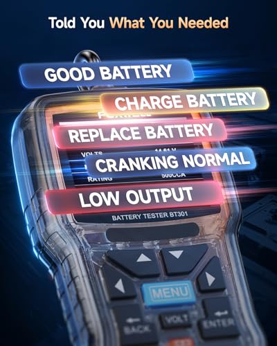 FOXWELL BT60 Car Battery Tester, 6V 12V Bluetooth Battery Load Tester & FOXWELL BT301 12V Car Battery Tester,
