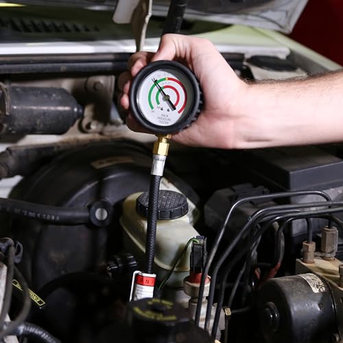 OEMTOOLS 37263 Exhaust Back Pressure Tester/Gauge Kit, Exhaust Gauge Diagnoses Catalytic Converter Issues, Oxygen Sensor Adapter, psi/Bar Readings