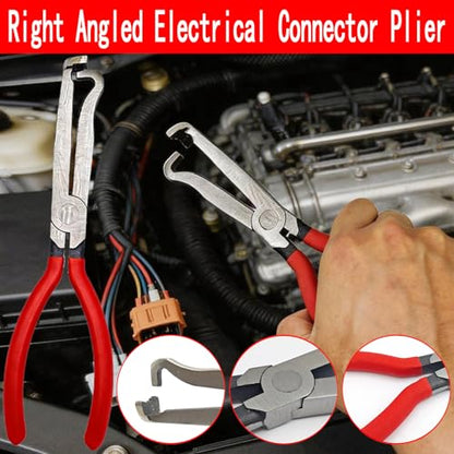 4 PCS Electrical Disconnect Pliers for Car, Automotive Plug Connector Separator, Electrical Pliers Set Connector Removal Tool, Hose Clamp Removal Plier, Auto Terminal Removal Tool, Gift for Dad/Men