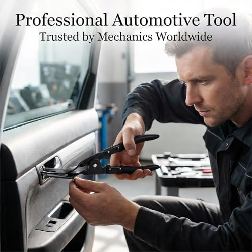 Automotive Panel Clip Pliers - Car Panel Upholstery Trim Clip Removal Tool Plier, Interior Clip Fastener Rivet Push Pin Panel Pliers, Repair Tool for Car Vehicle Dashboard Clip Remover Plier - color: Black