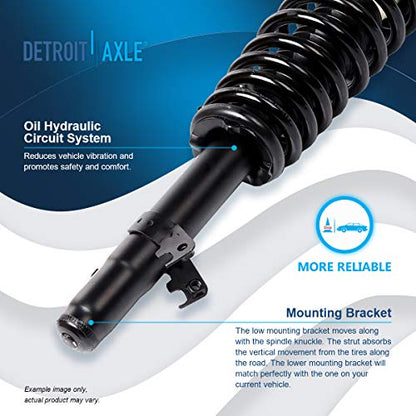 Detroit Axle - Front Struts Suspension Kit for 2003-2008 Mazda 6, 2 Struts with Coil Spring Assembly 2 Upper Control Arms with Ball Joint 2004 2005 2006 2007 Replacement - size: 4CQ42880/ Big strut kit