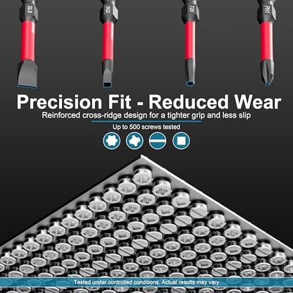 42-Piece Impact Screwdriver Bit Set, S2 Steel Magnetic Impact Driver Bits | with 1/4" Hex Bit Holder, Heavy Duty Drill Bit Set for Power Drill, Impact Driver, DIY & Home Repair - style: 42Pcs Screwdriver Bits Set
