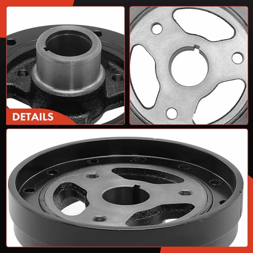 A-Premium Engine Harmonic Balancer Crankshaft Pulley Compatible with Chevrolet Silverado 1500, Express 2500, Blazer & GMC Sierra 1500, Safari & Isuzu Hombre & Oldsmobile & Workhorse, OHV V6 4.3L