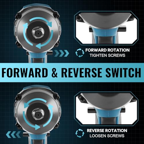 SPICIMOMO 1/2 inch Cordless Impact Wrench - 1200N.m High Torque Heavy Duty Impact Gun with 2x 4.0Ah Batteries, 21V Powerful Impact Driver/Drill for Tough Auto Repair and Construction Tasks