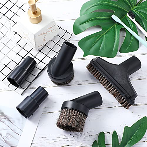 6 Pcs Vacuum Attachments Accessories VAC Attachments 1.25'' 25mm and 36mm Shop Round Dust Brush Vacuum Hose 5.9 Inch Floor Attachment Brush Replacement with 1-1/4 to 1-3/8 Inch Adapter(Classic Style) - style: Classic Style