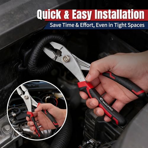 Multi-Directional Hose Clamp Pliers – Heavy Duty Spring Clamp Tool for Fuel Lines, Radiator & Coolant Hoses, Quick Install, Strong Grip & Durable Steel Construction