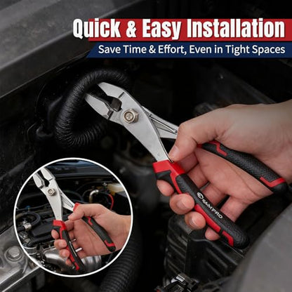 Multi-Directional Hose Clamp Pliers – Heavy Duty Spring Clamp Tool for Fuel Lines, Radiator & Coolant Hoses, Quick Install, Strong Grip & Durable Steel Construction