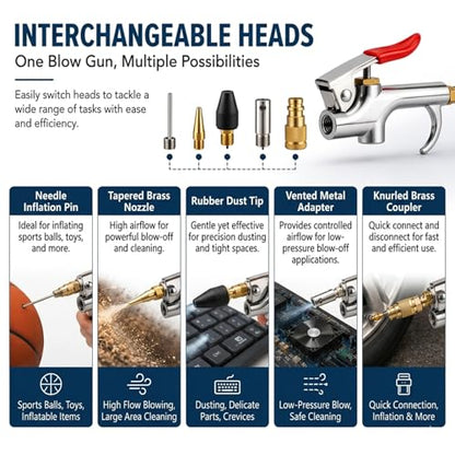 19 Pieces Air Compressor Accessories Kit, 3/8 Inch x 25FT Hybrid Air Compressor Hose Kit with 1/4 in NPT Quick Connect Air Fittings, Air Tool & Air Compressor Accessories Kit, Bend Restrictors,300 PSI