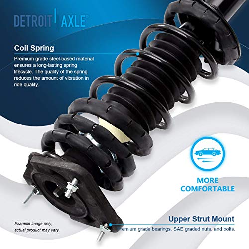 Detroit Axle - 2 Rear Ready Struts for Chevy Classic Malibu Pontiac Grand AM Olds Alero Cutlass Struts w/Coil Spring Assembly Replacement Quick Install Ready Struts Shocks Assembly - size: 171686 x2/PAIR