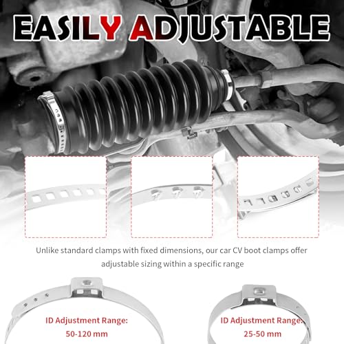 Car CV Boot Clamp Pliers Kit,Car CV Boot Clamp Tool Kit Includes Large & Small CVS Boots Clamps,Sturdy Cars CVS Axle Boots Clamps Tool Automotive Tools with Non-Slip Handle