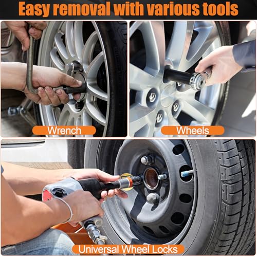 2-Piece 6 & 7 Spline Lug Nut Socket Set - Locking Lug Nut Removal Tool for Aftermarket Spline Drive | Easy Install/Removal of Wheel Locks, Universal for Car/Truck Wheel Maintenance - size: 2 Pieces