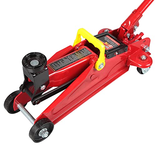Big RED TAM82012 Torin Hydraulic Trolley Service/Floor Jack with Blow Mold Carrying Storage Case, 2 Ton (4,000 lb) Capacity, Red - style: 2 ton floor jack
