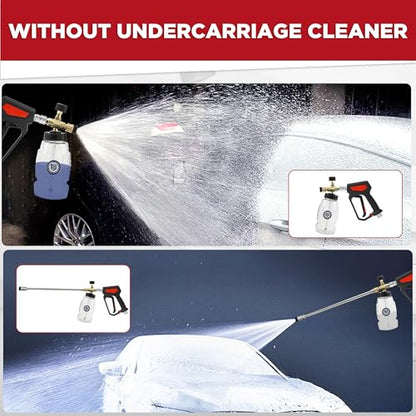 RIDGE WASHER Power Washer Undercarriage Cleaner, Chemical Injector Bottle | 16 Inch Under Car Washer with Straight Extension Wand, 4000 PSI